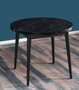 Hanah Home Stil Bendir Mesa de Comedor Redonda Blanco y Negro